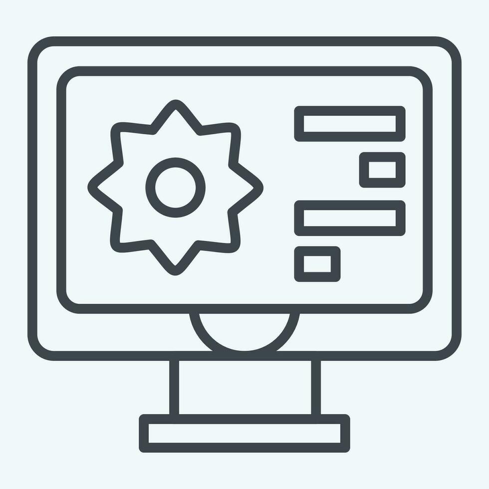 icoon biometisch materialen. verwant naar toekomst technologie symbool. lijn stijl. gemakkelijk ontwerp bewerkbaar. gemakkelijk illustratie vector