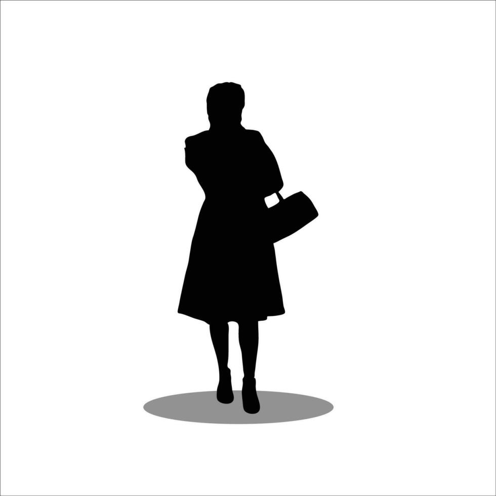 vrouw silhouet voorraad vector illustratie