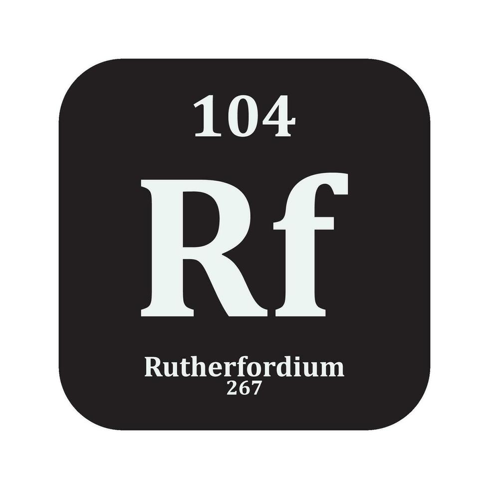 rutherfordium chemie icoon vector