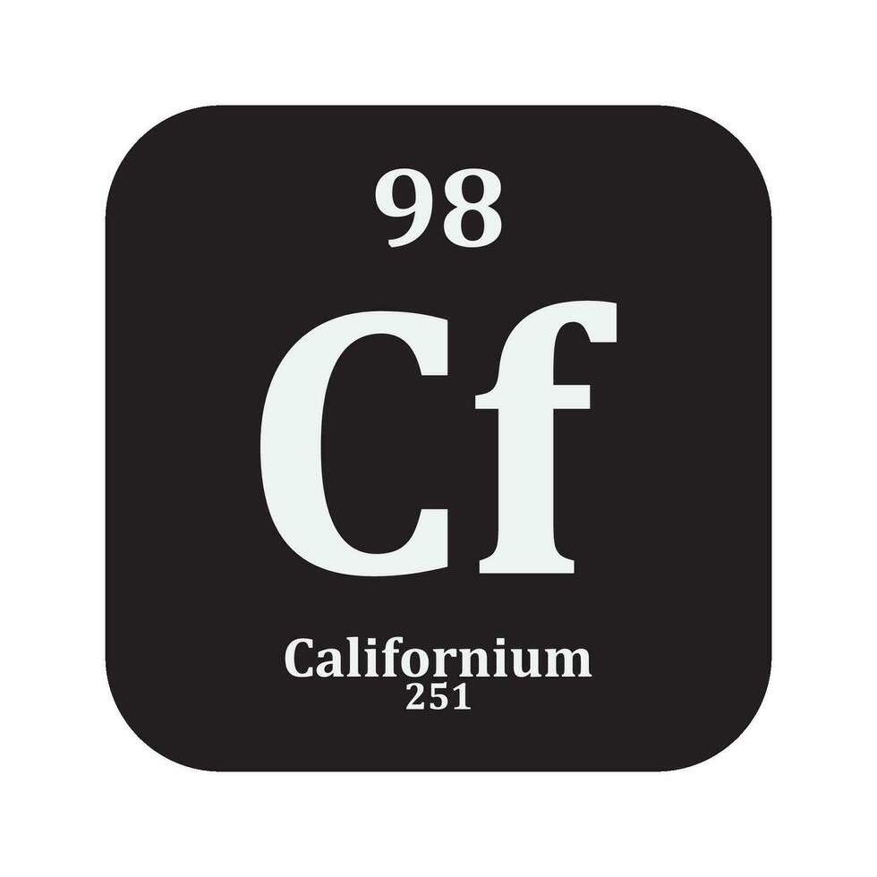 californium chemie icoon vector