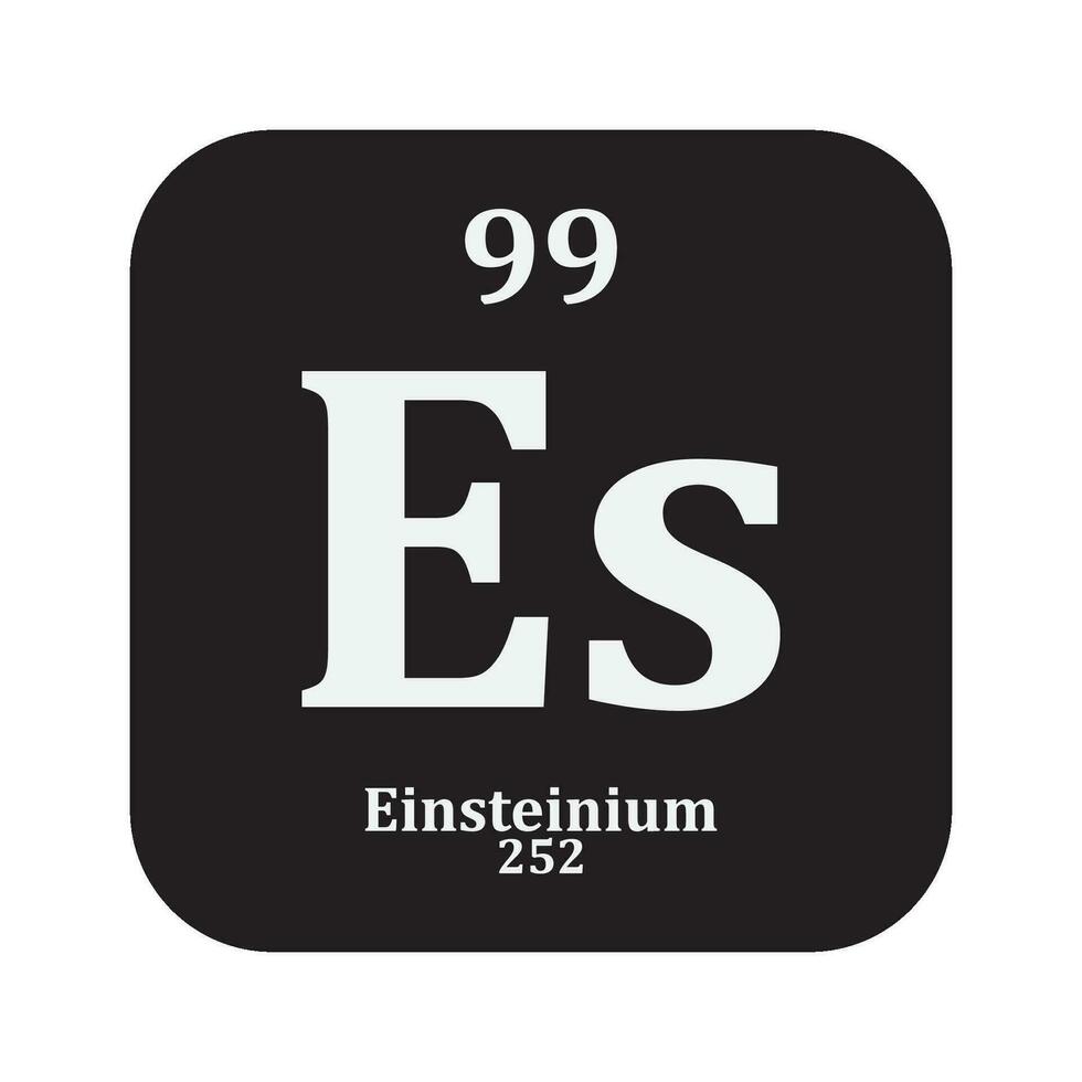 einsteinium chemie icoon vector