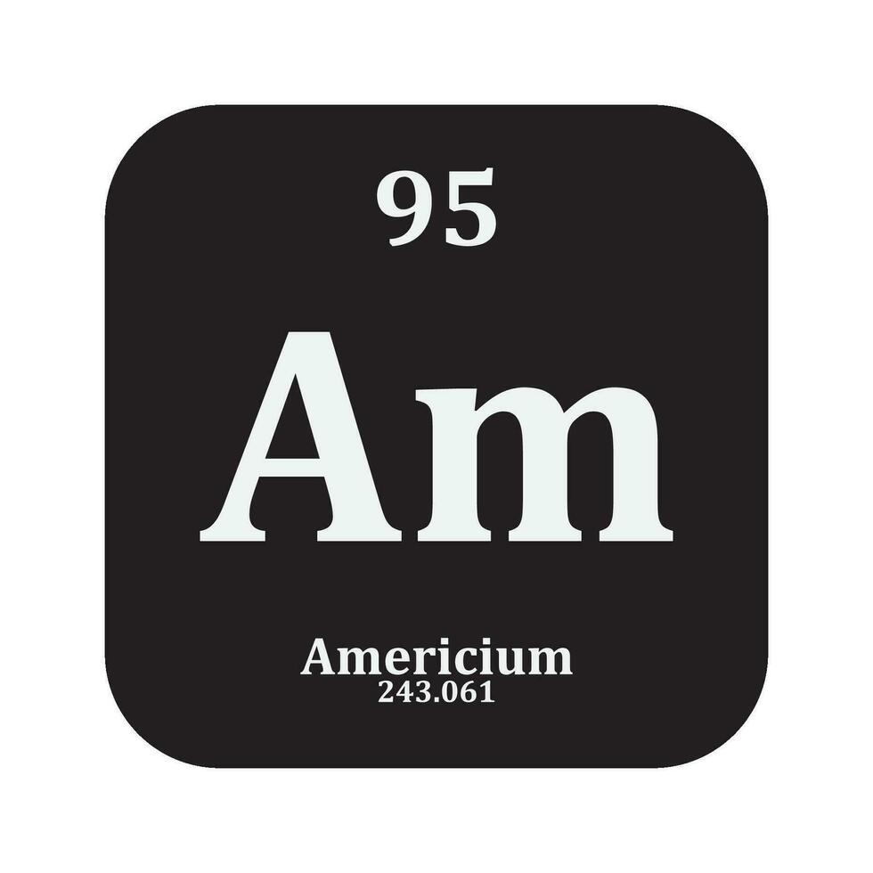 americium chemie icoon vector