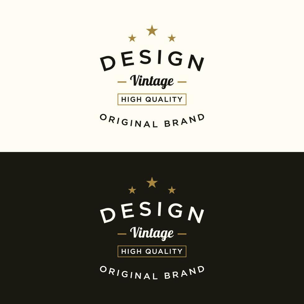 logo ontwerp typografie wijnoogst retro insigne voor bedrijf , kleding , kapper , restaurant en bar. vector