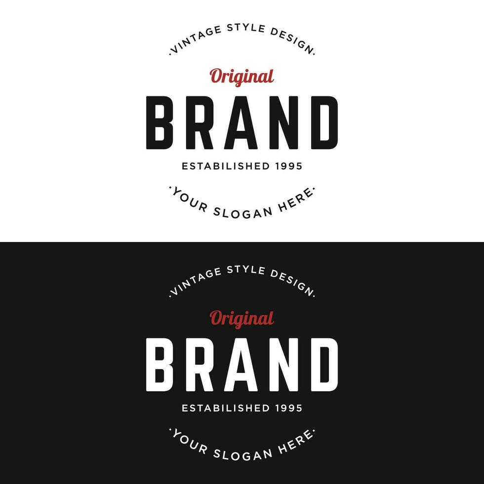 logo ontwerp typografie wijnoogst retro insigne voor bedrijf , kleding , kapper , restaurant en bar. vector