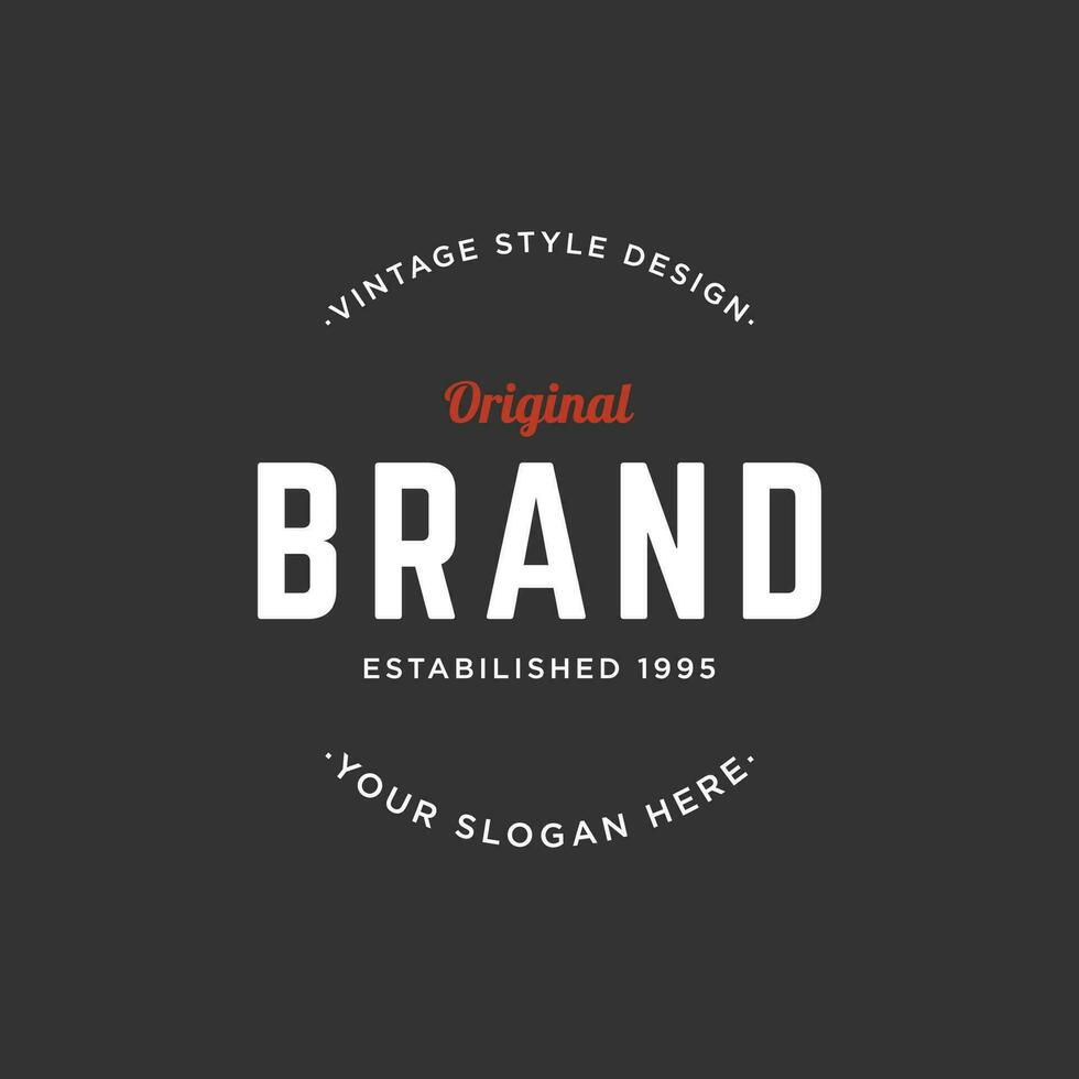 logo ontwerp typografie wijnoogst retro insigne voor bedrijf , kleding , kapper , restaurant en bar. vector