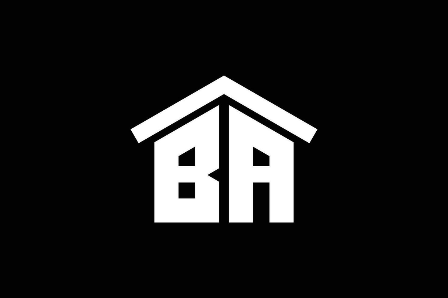 brief b een huis logo ontwerp sjabloon vector