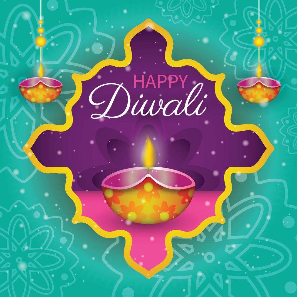 gelukkige diwali achtergrond vector