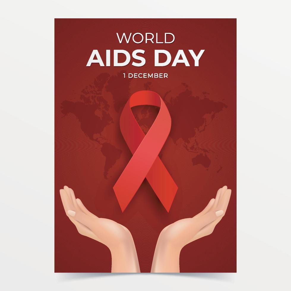 wereld aids dag concept poster vector