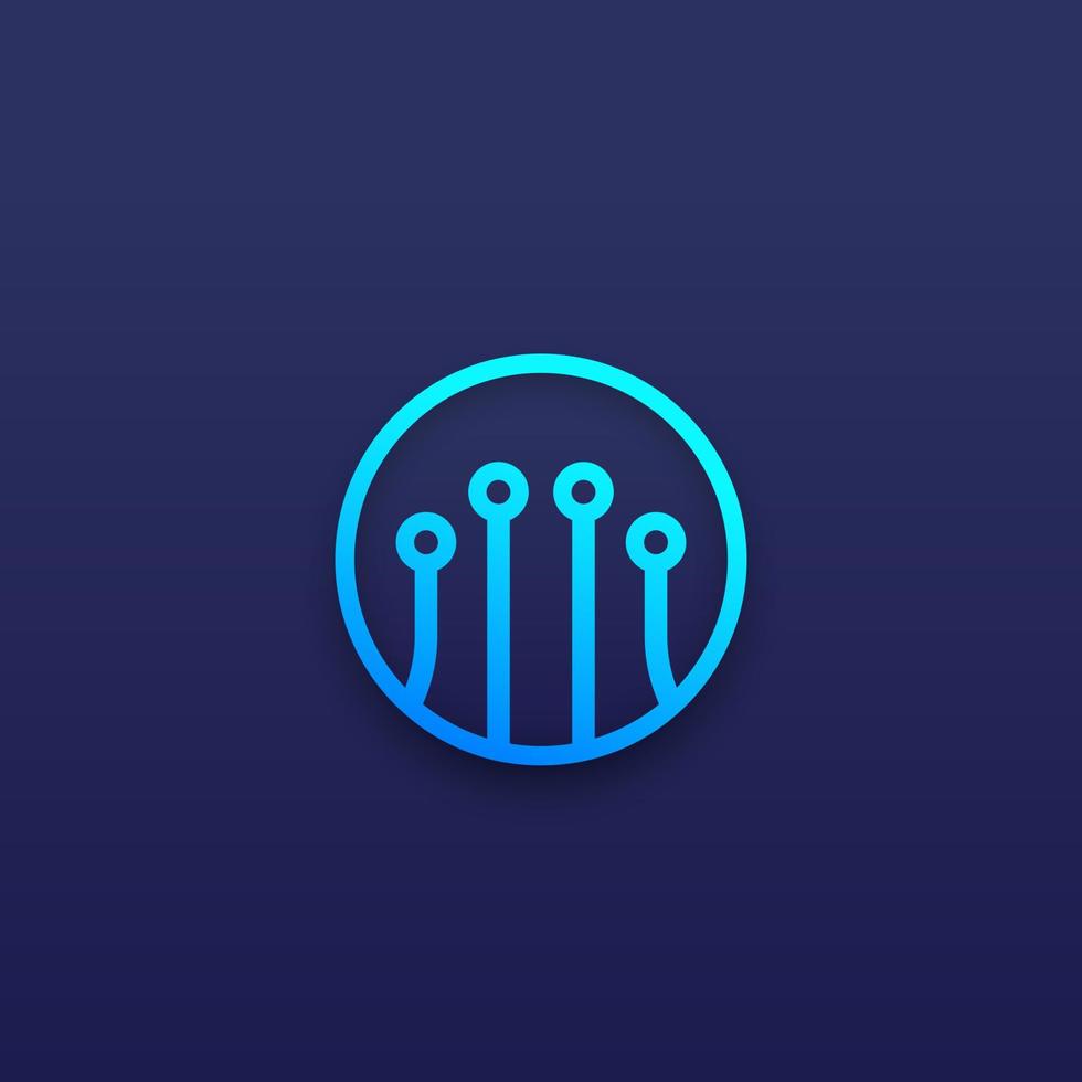 optische vezel vector logo icoon voor apps en web