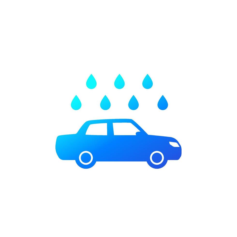 auto wassen pictogram op wit, vector