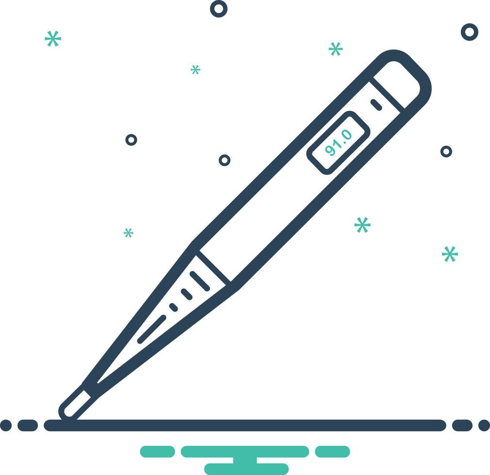 mixpictogram voor thermometer vector