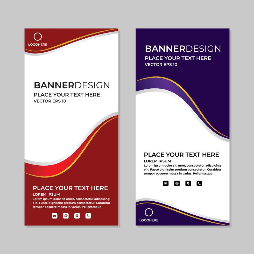 vector abstracte banner ontwerp websjabloon