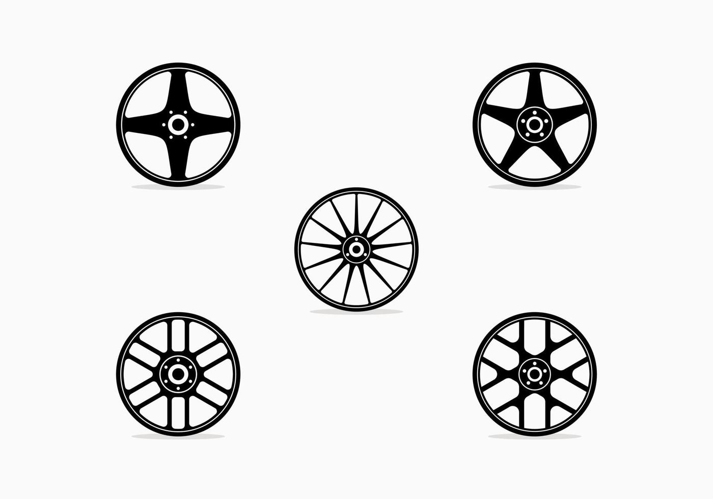 set van auto wiel vectorillustratie vector