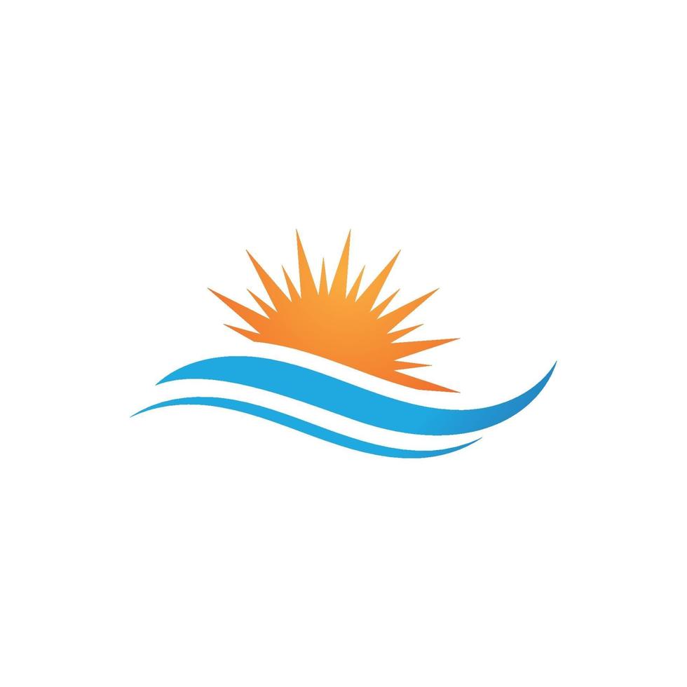 watergolf en zon vectorsymbool vector