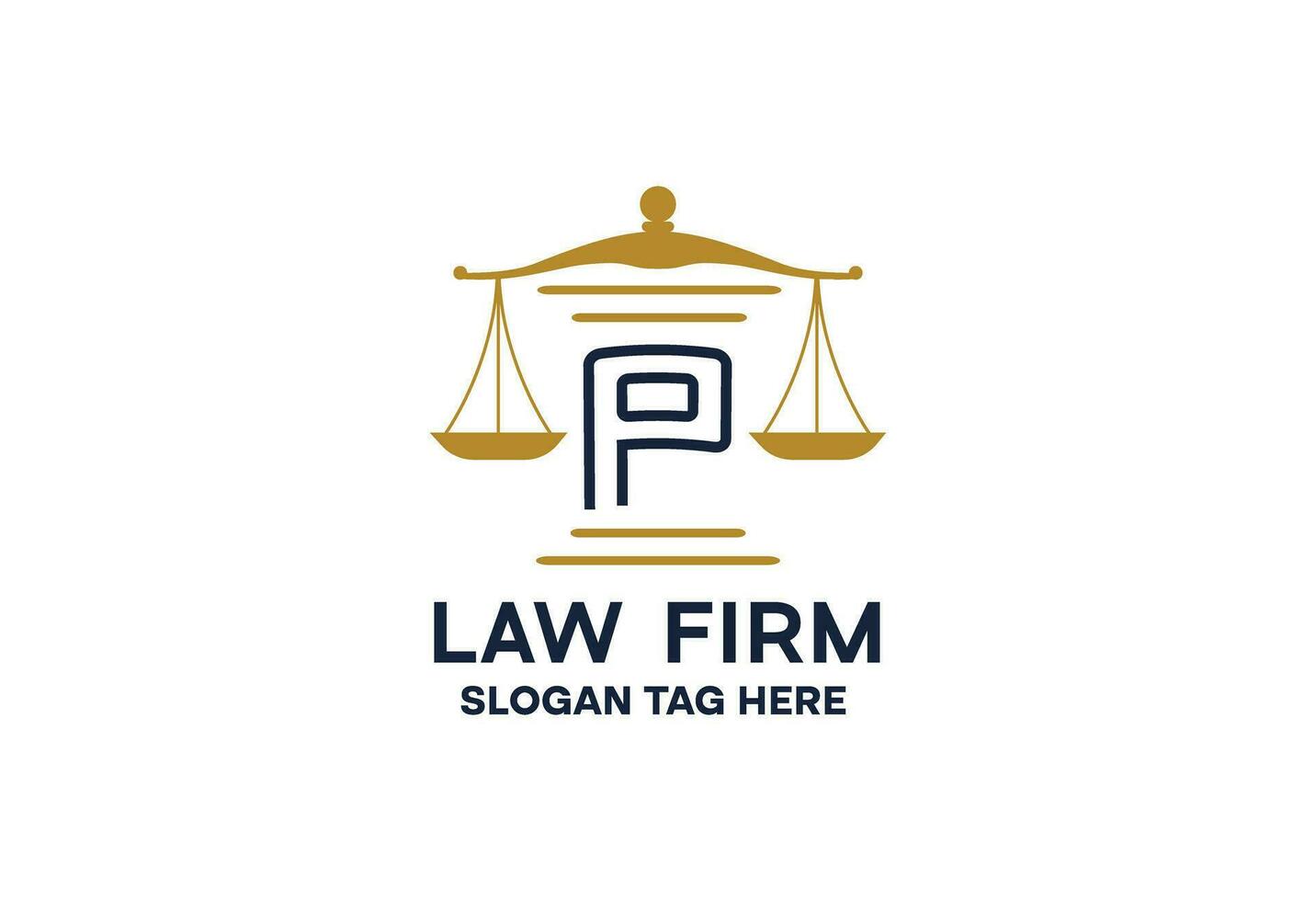 wet en wettelijk vector p logo