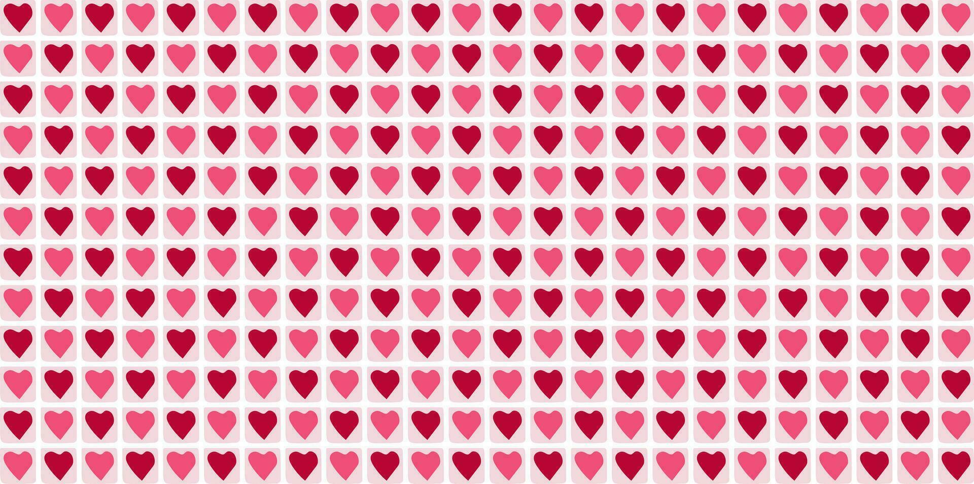 Valentijnsdag dag achtergrond met rood harten. vlak vector illustratie