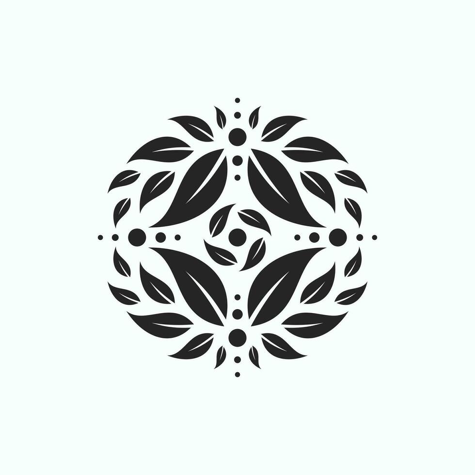 vector logo ontwerp ronde bloemist patroon embleem