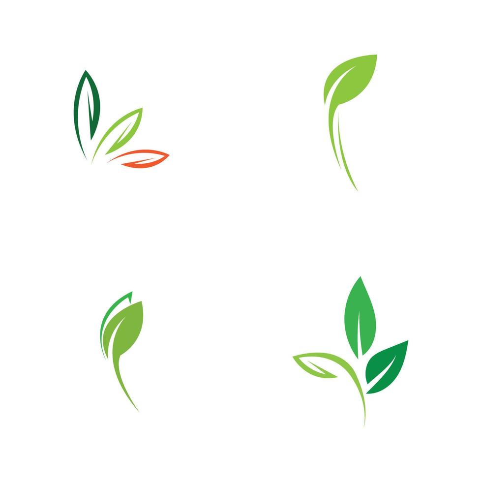 logo's van groen blad ecologie natuur element vector