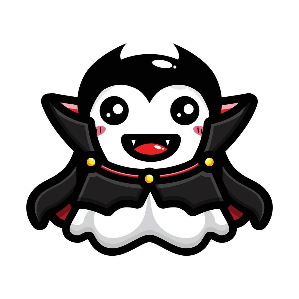 schattig dracula spookkarakterontwerp vector