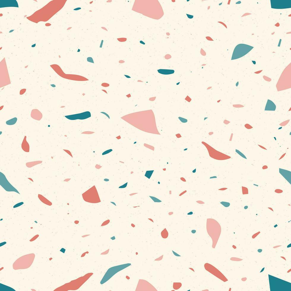 naadloos terrazzo vloeren patroon. vector. herhalen achtergrond geïnspireerd door terrazzo of graniet texturen. marmeren achtergrond patroon ontwerp vector