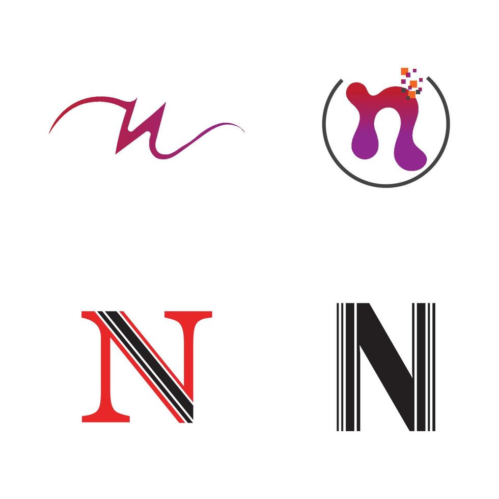 letter n logo sjabloon vector pictogram ontwerp