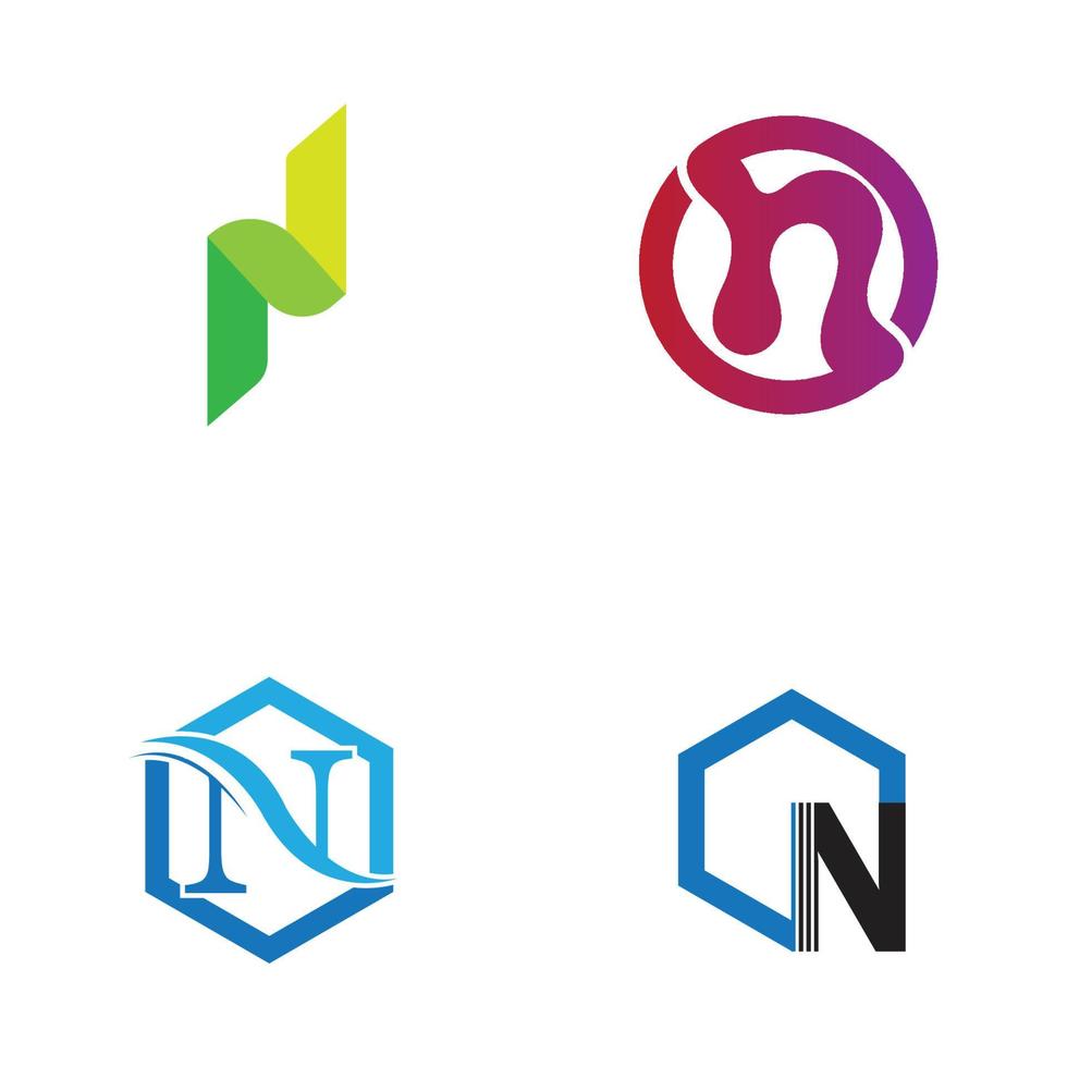 letter n logo sjabloon vector pictogram ontwerp