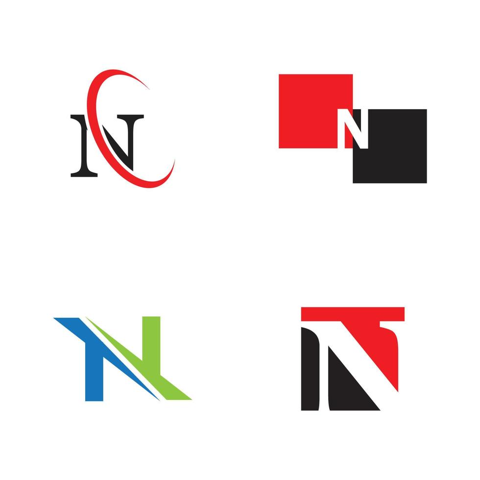 letter n logo sjabloon vector pictogram ontwerp