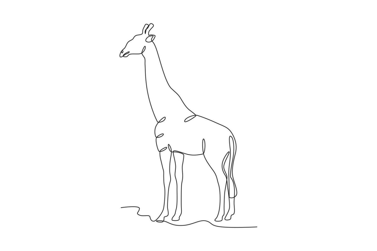 een lange nek giraffe vector