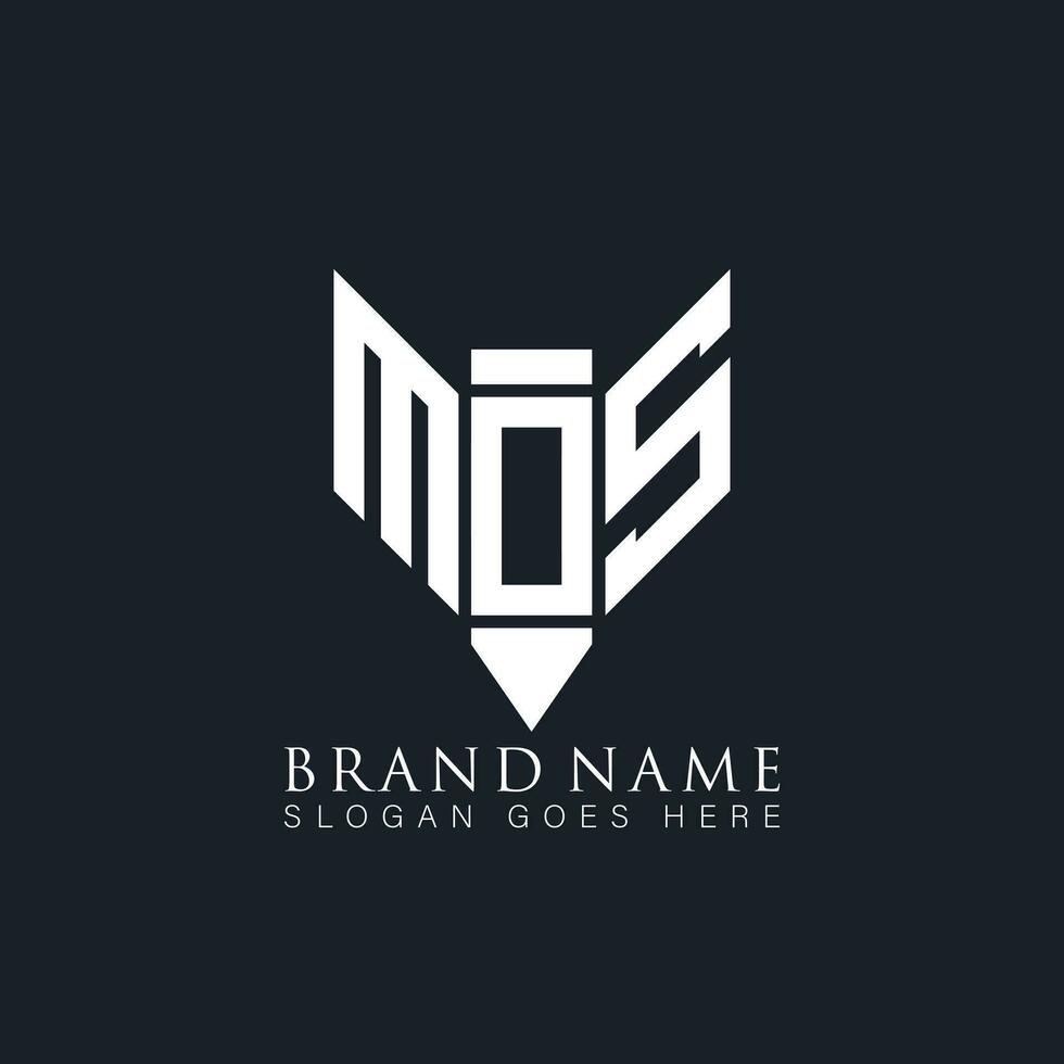 mos abstract brief logo. mos creatief monogram initialen brief logo concept. mos uniek modern vlak abstract vector brief logo ontwerp.