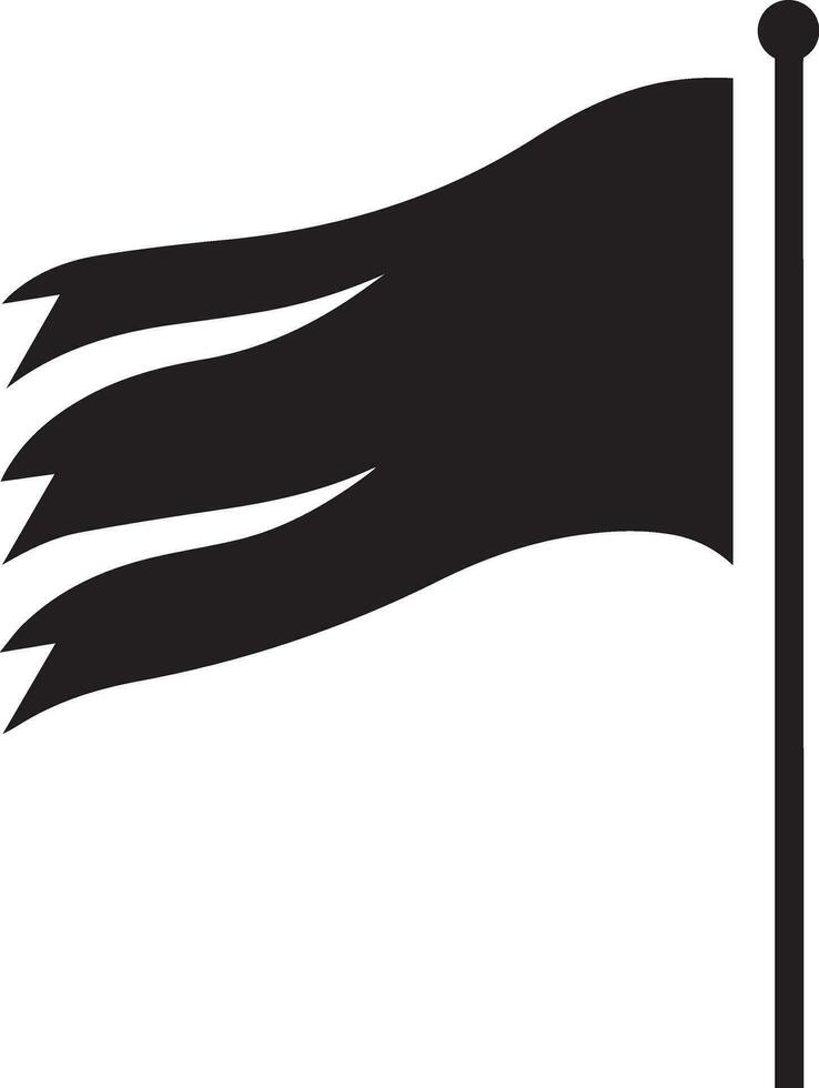 vlag vector illustratie zwart kleur