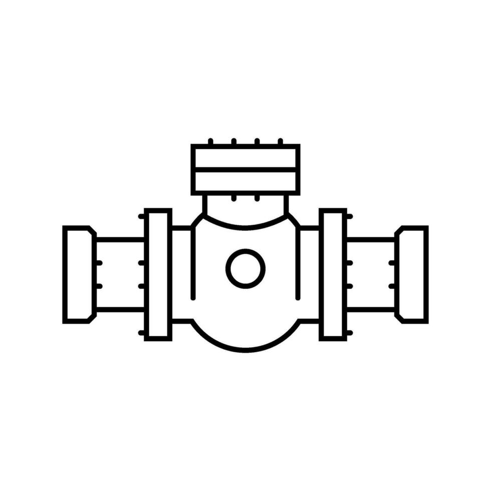 benzine pijpleiding lijn icoon vector illustratie