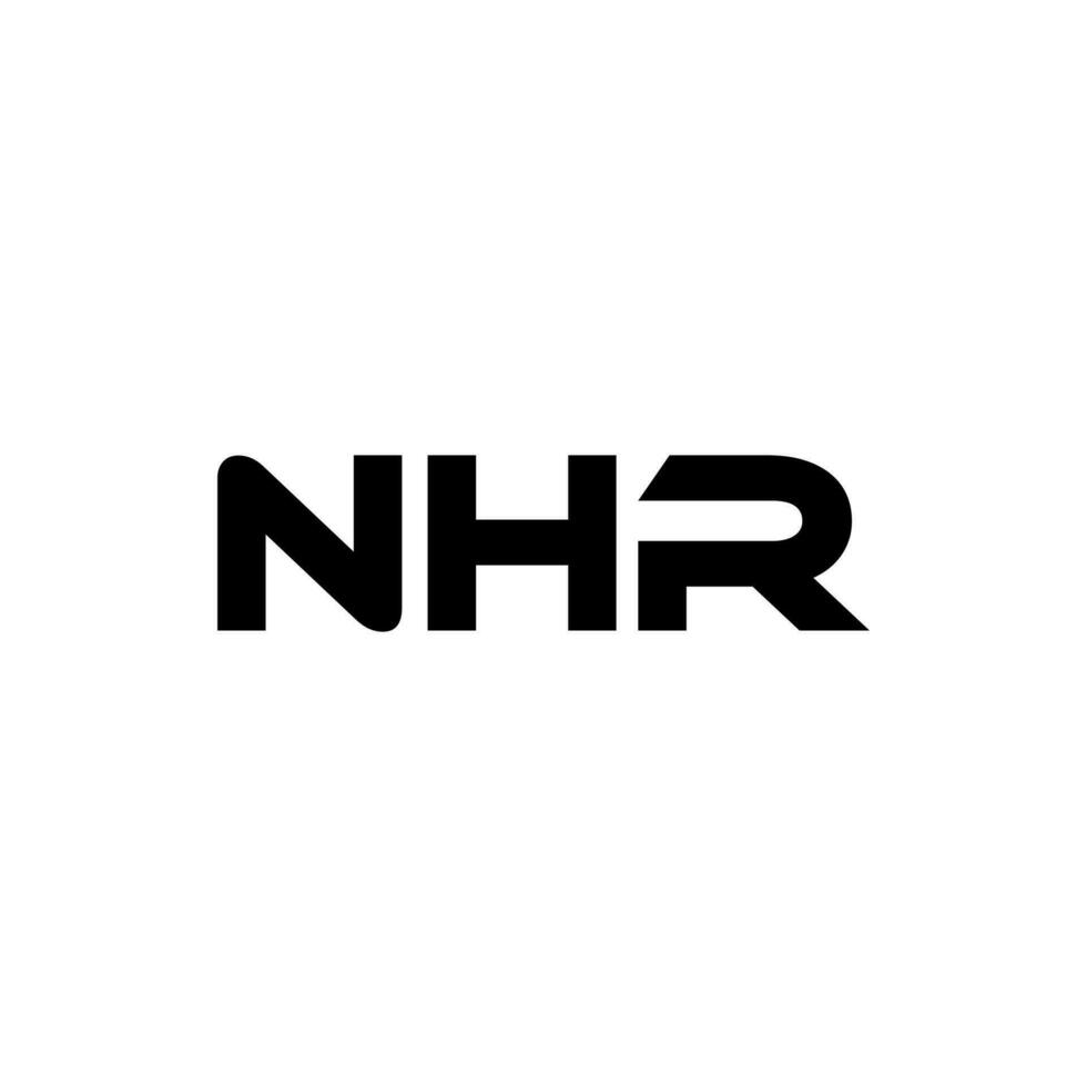 nhr brief logo ontwerp, inspiratie voor een uniek identiteit. modern elegantie en creatief ontwerp. watermerk uw succes met de opvallend deze logo. vector