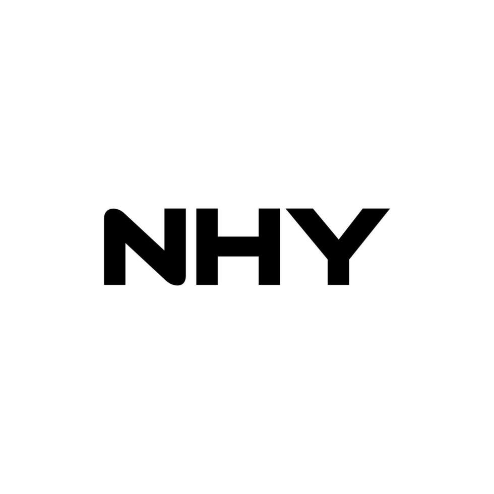 nhy brief logo ontwerp, inspiratie voor een uniek identiteit. modern elegantie en creatief ontwerp. watermerk uw succes met de opvallend deze logo. vector