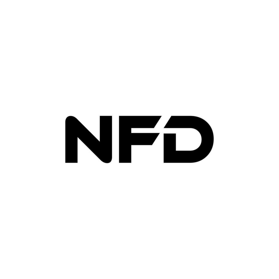 nfd brief logo ontwerp, inspiratie voor een uniek identiteit. modern elegantie en creatief ontwerp. watermerk uw succes met de opvallend deze logo. vector