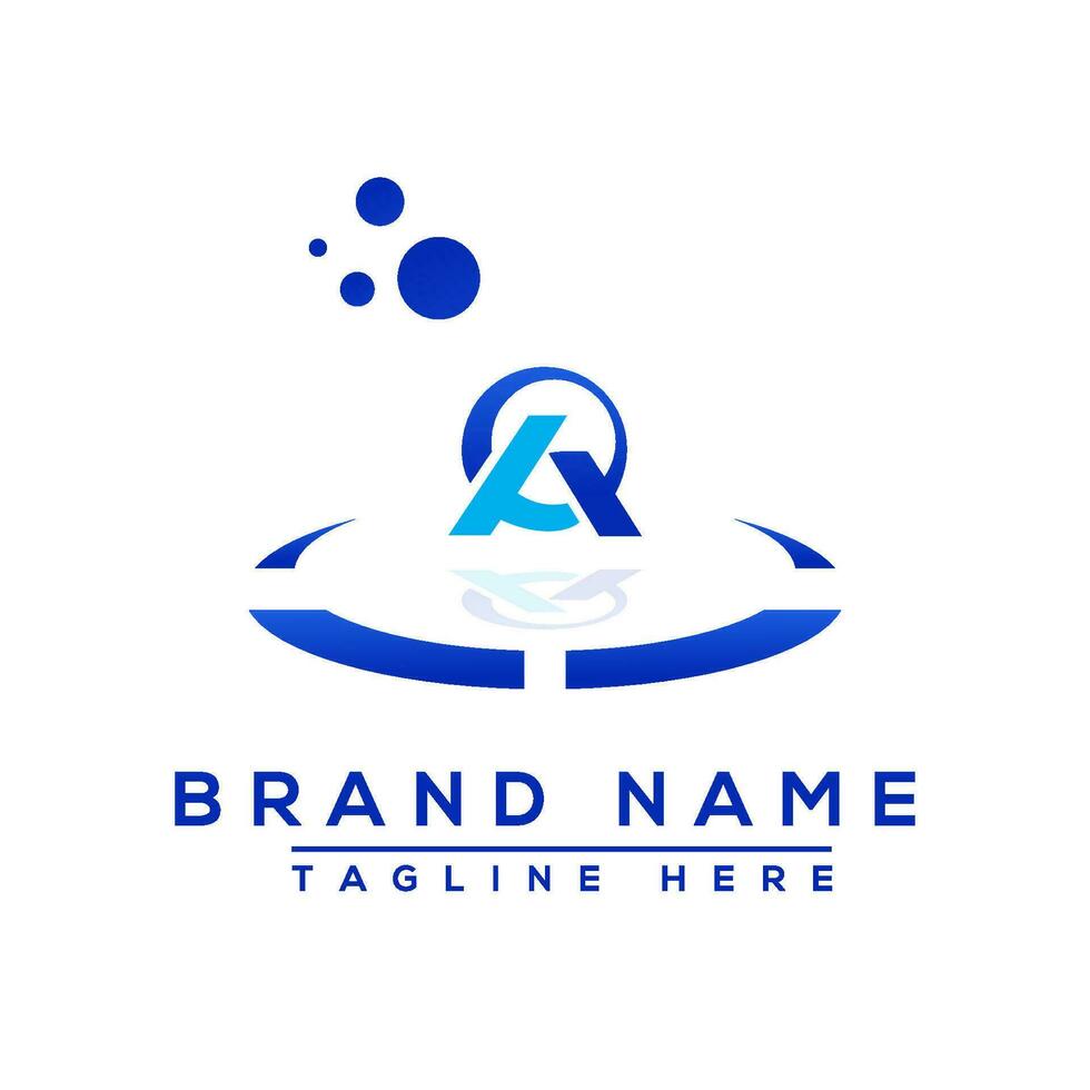 brief qa blauw logo professioneel voor allemaal soorten van bedrijf vector