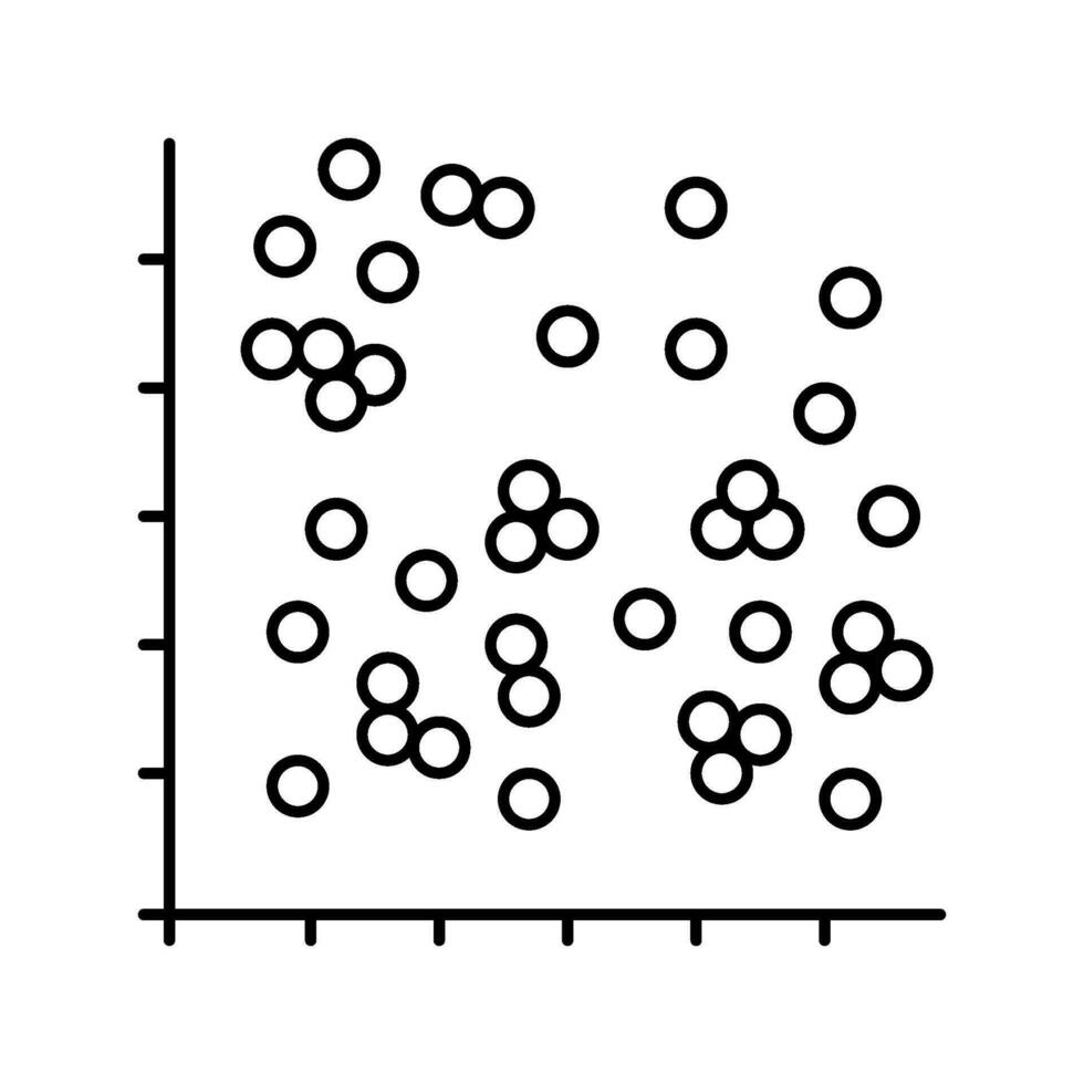 gegevens clustering databank lijn icoon vector illustratie