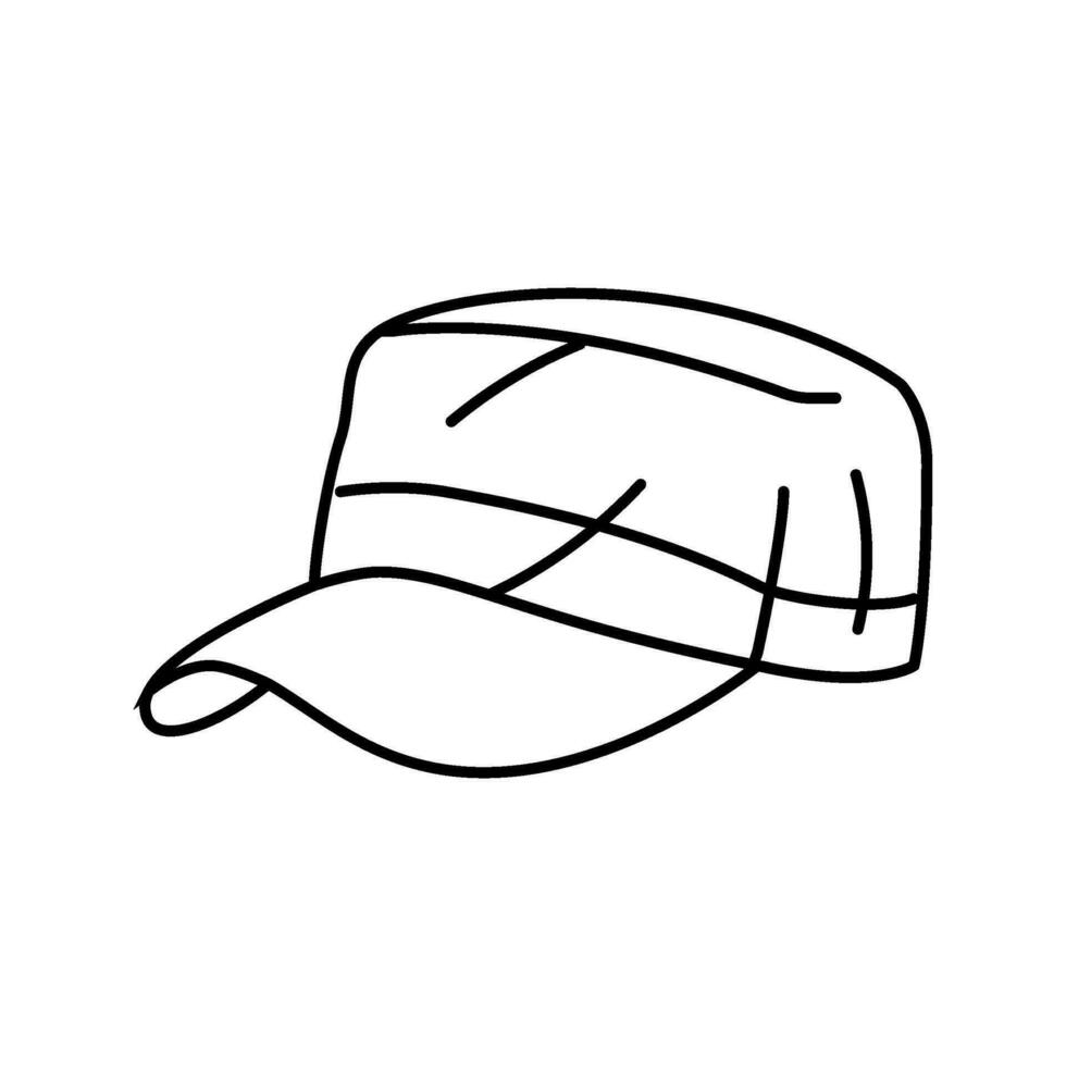 leger hoed pet lijn icoon vector illustratie