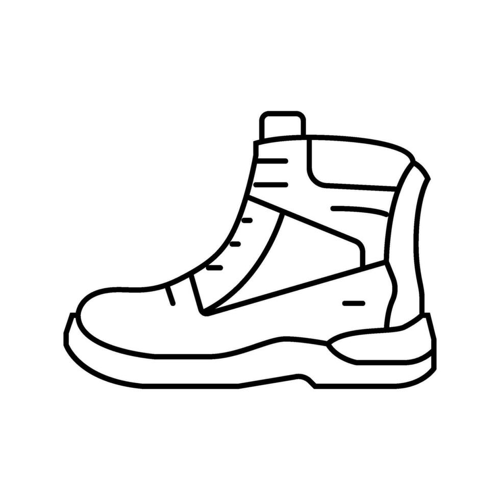 werk laarzen civiel ingenieur lijn icoon vector illustratie