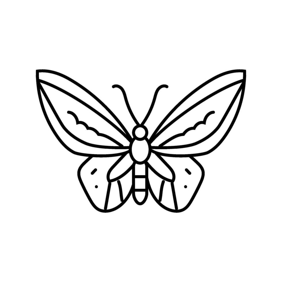 kaap york vogel vleugel insect lijn icoon vector illustratie