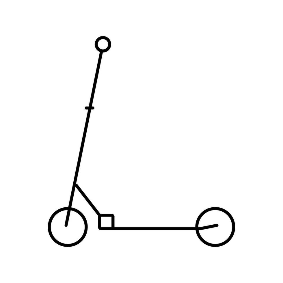 trap scooter kind vrije tijd lijn icoon vector illustratie