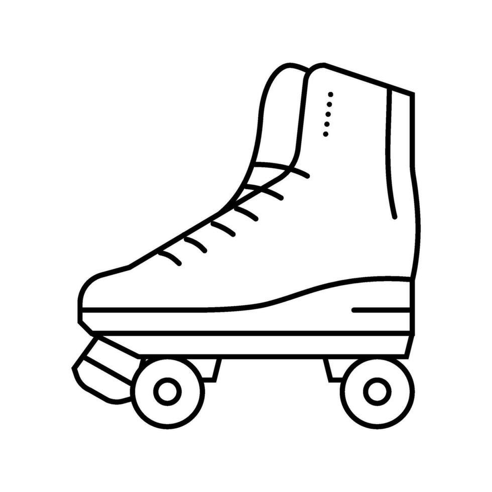 rol skates kind vrije tijd lijn icoon vector illustratie