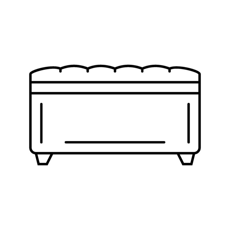 slaapkamer bank slaapkamer interieur lijn icoon vector illustratie