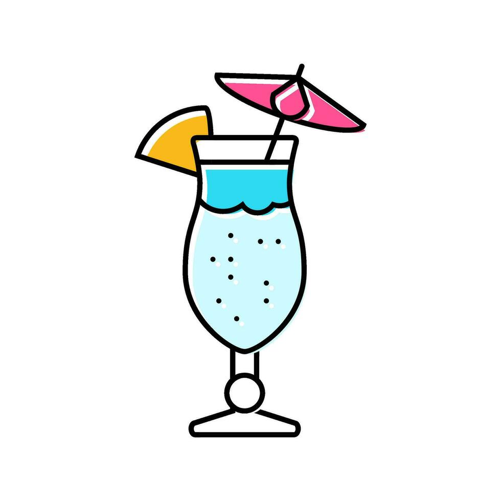 cocktails disco partij kleur icoon vector illustratie