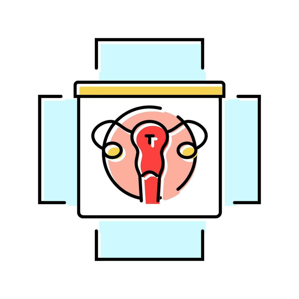 menstruatie- Gezondheid gynaecoloog kleur icoon vector illustratie