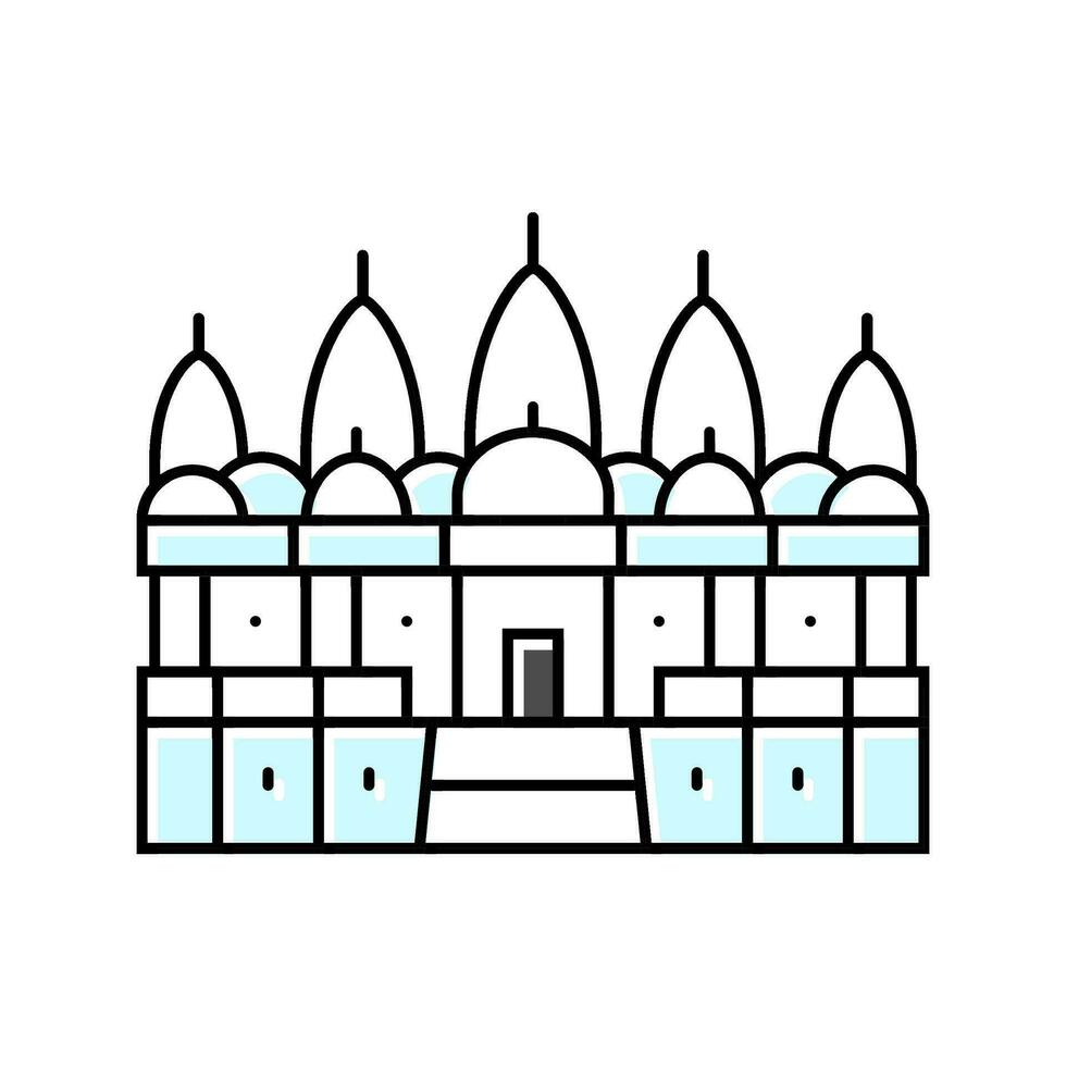 Hindoe tempel god om kleur icoon vector illustratie