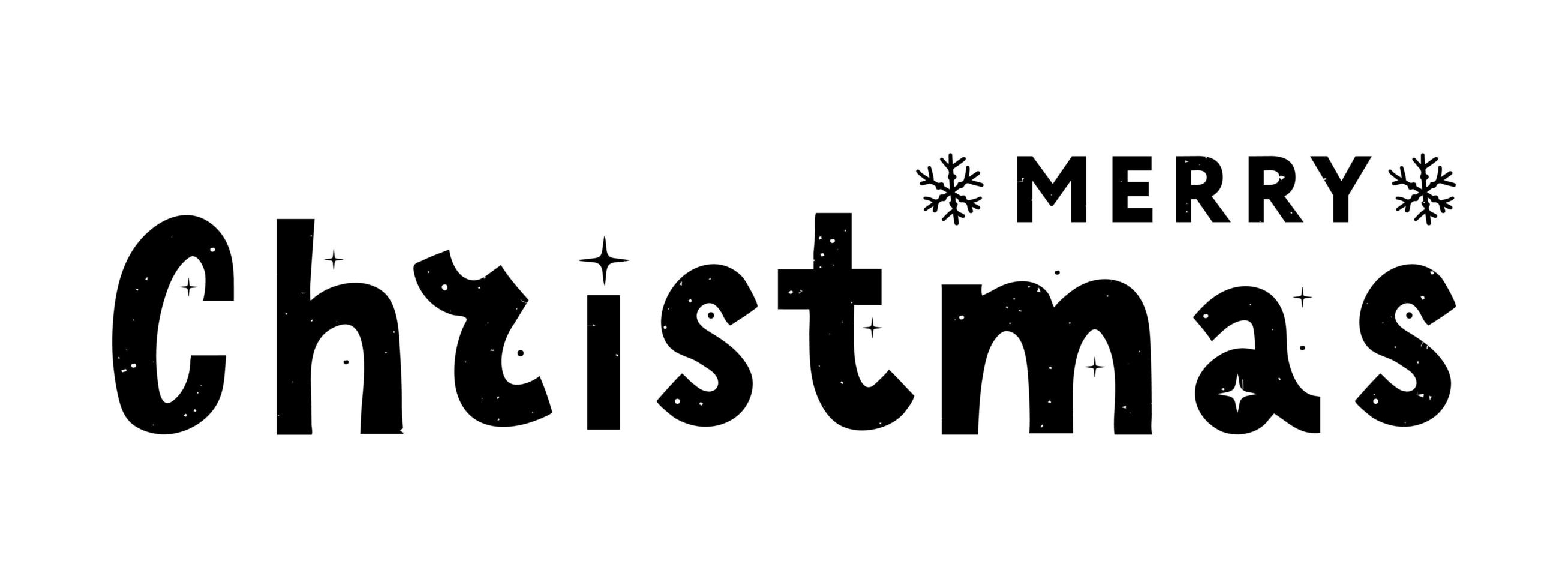 banner vrolijk kerstfeest vakantie nieuwjaar brief lettertype vectorillustratie vector