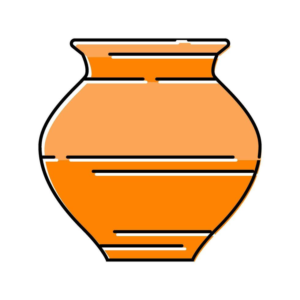 kalash water pot hindoeïsme kleur icoon vector illustratie