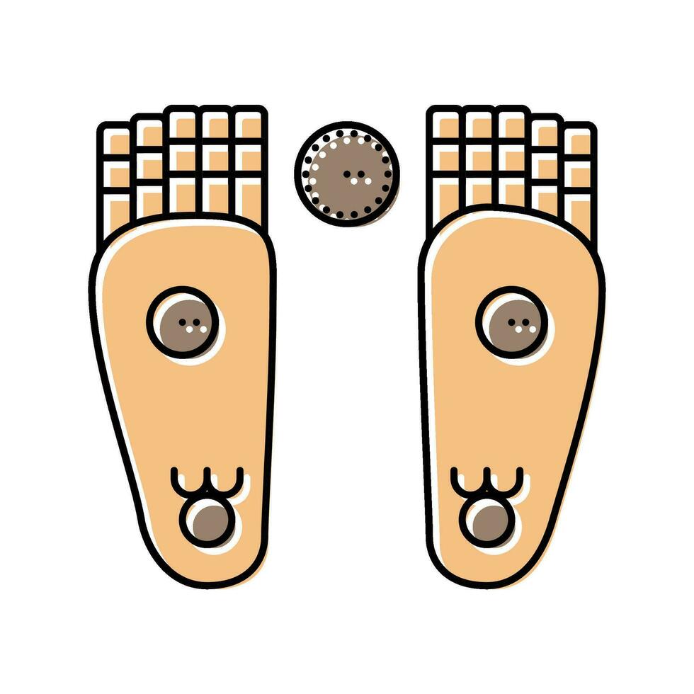 Boeddha voetafdrukken Boeddhisme kleur icoon vector illustratie
