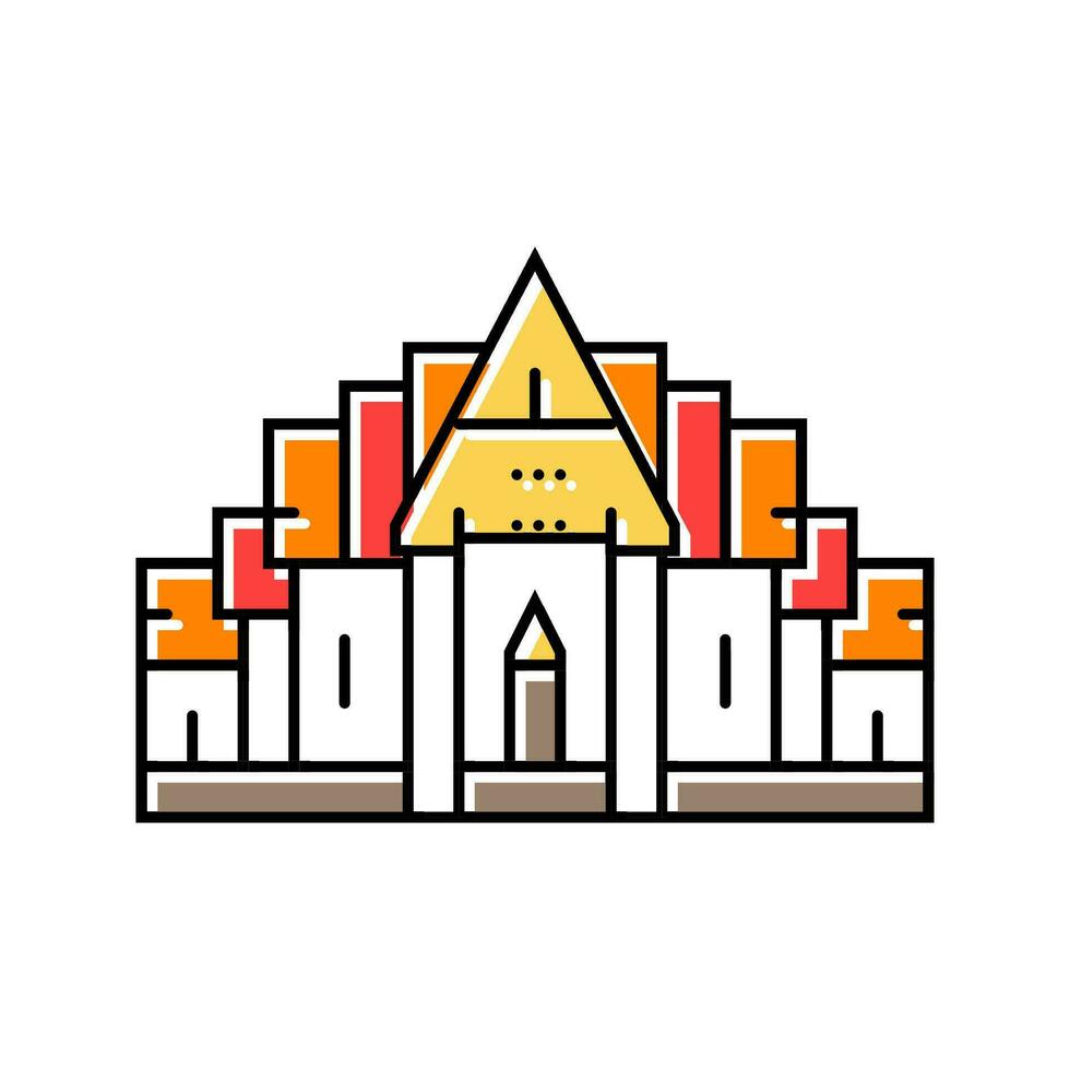boeddhistisch tempel Boeddhisme kleur icoon vector illustratie