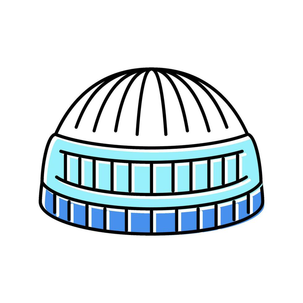 moslim gebed pet kufi kleur icoon vector illustratie